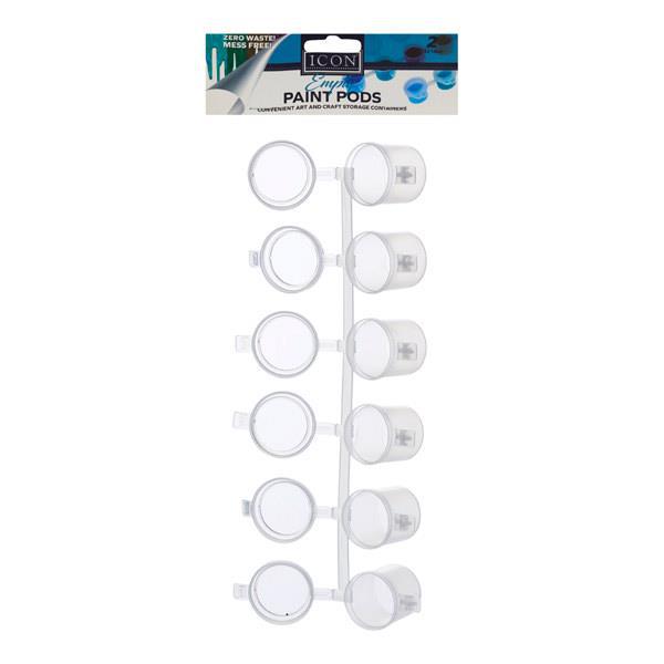 Icon - Empty 10ml Paint Pots - Pack of 12 by Icon on Schoolbooks.ie