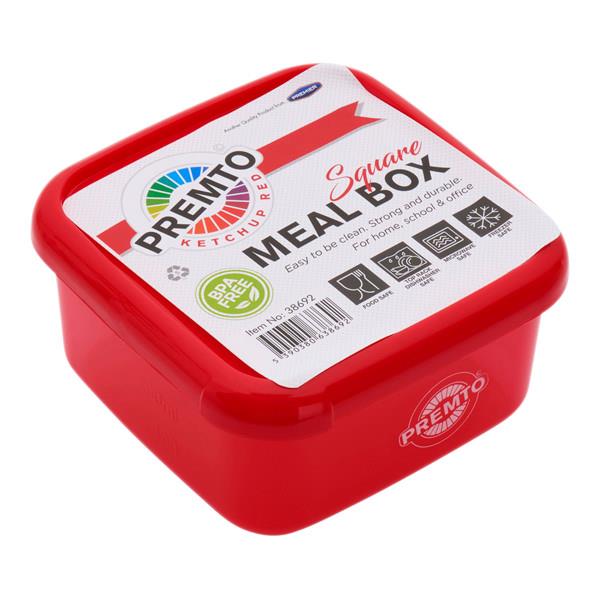 Premto - Pastel Square Meal Box - Ketchup Red by Premto on Schoolbooks.ie