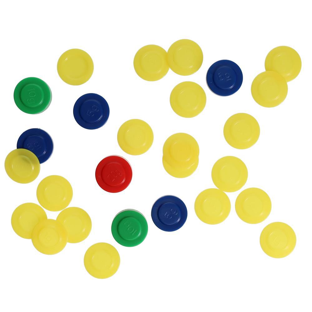 Clever Kidz - Pack of 27 Stackable Metric Weights - Assorted Colours by Clever Kidz on Schoolbooks.ie