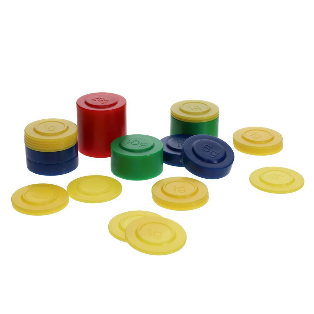 Clever Kidz - Pack of 27 Stackable Metric Weights - Assorted Colours by Clever Kidz on Schoolbooks.ie