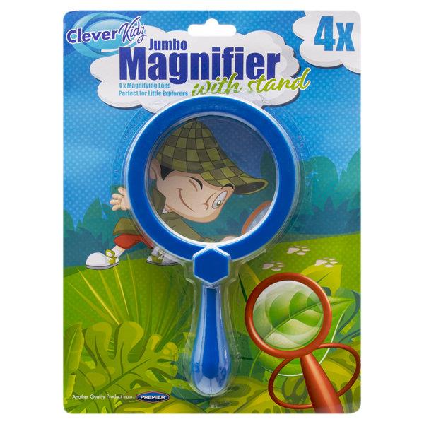 Clever Kidz Jumbo 4x Magnifier W/built-in Stand by Clever Kidz on Schoolbooks.ie