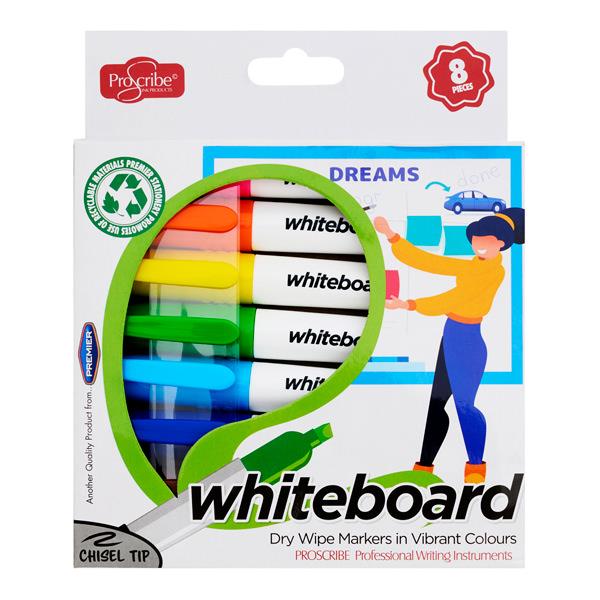 ■ ProScribe - Box of 8 Whiteboard Markers - Chisel Tip by ProScribe on Schoolbooks.ie