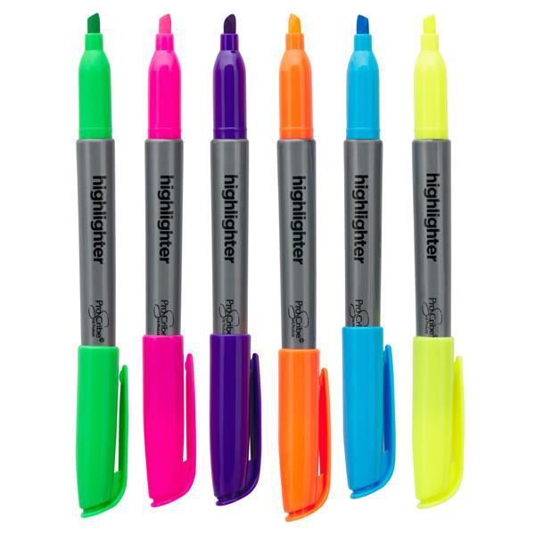 ProScribe - Pack of 6 Assorted Highlighter Pens by ProScribe on Schoolbooks.ie