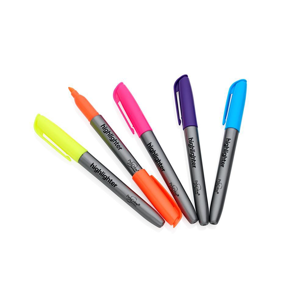 ProScribe - Pack of 6 Assorted Highlighter Pens by ProScribe on Schoolbooks.ie