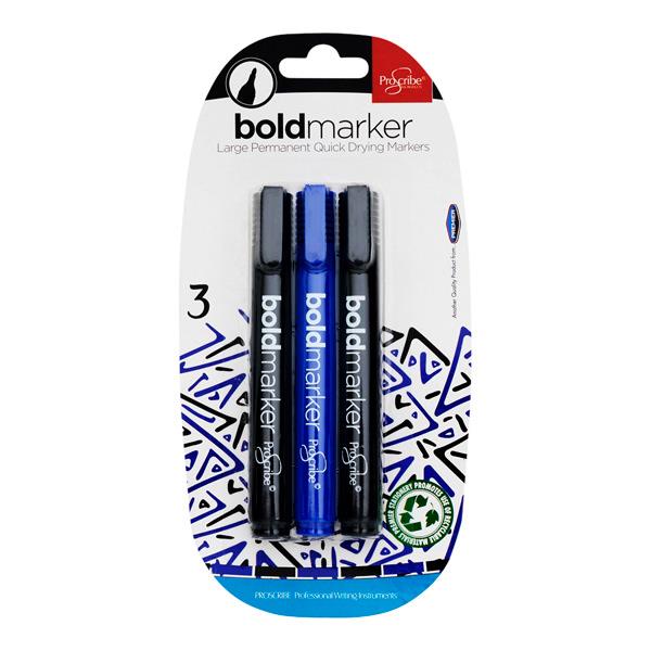 ProScribe - 3 Boldmarkers - Black & Blue by ProScribe on Schoolbooks.ie