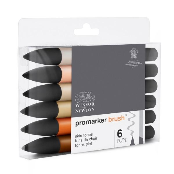 Winsor & Newton - Brushmarker - 6 Skin Tones by Winsor & Newton on Schoolbooks.ie