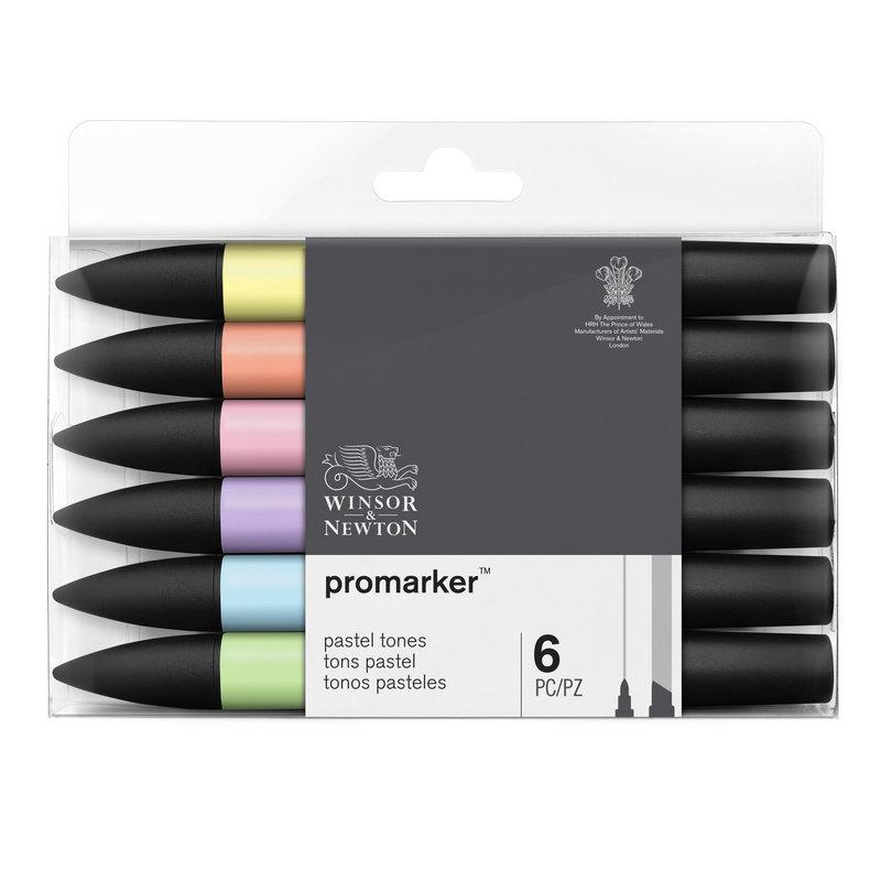Winsor & Newton - Promarker - Pastel Tones Set of 6 by Winsor & Newton on Schoolbooks.ie