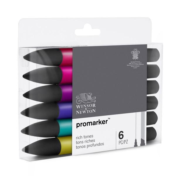 Winsor & Newton - Promarker - Rich Tones Set of 6 by Winsor & Newton on Schoolbooks.ie