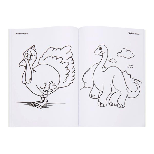 World of Colour - A4 96 page Perforated Colouring Book - Cute Animals by World of Colour on Schoolbooks.ie