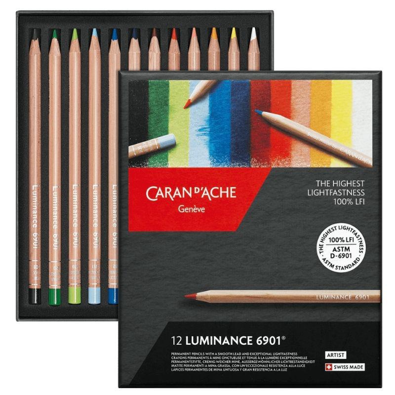 Caran d'Ache - LUMINANCE 6901 - Box of 12 Colours by Caran d'Ache on Schoolbooks.ie