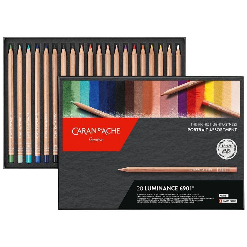 Caran d'Ache - LUMINANCE 6901 - Box of 20 Portrait Colours by Caran d'Ache on Schoolbooks.ie