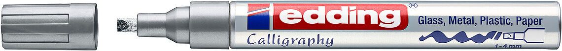 edding 755 - Calligraphy Paint Marker - Silver 054 by edding on Schoolbooks.ie