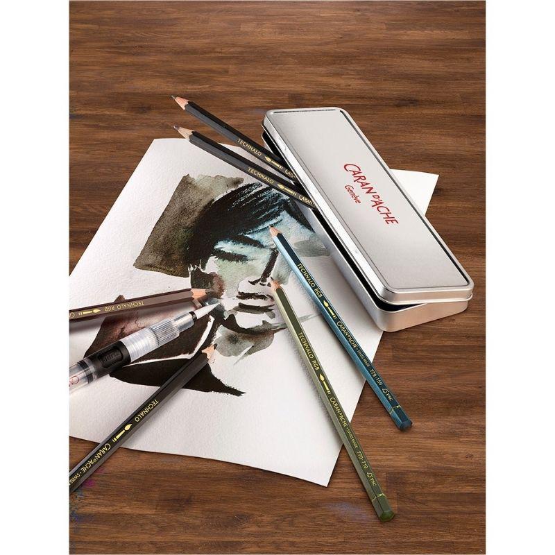 Caran d'Ache - 6 Assorted Technalo Pencils (2B, HB, B) by Caran d'Ache on Schoolbooks.ie