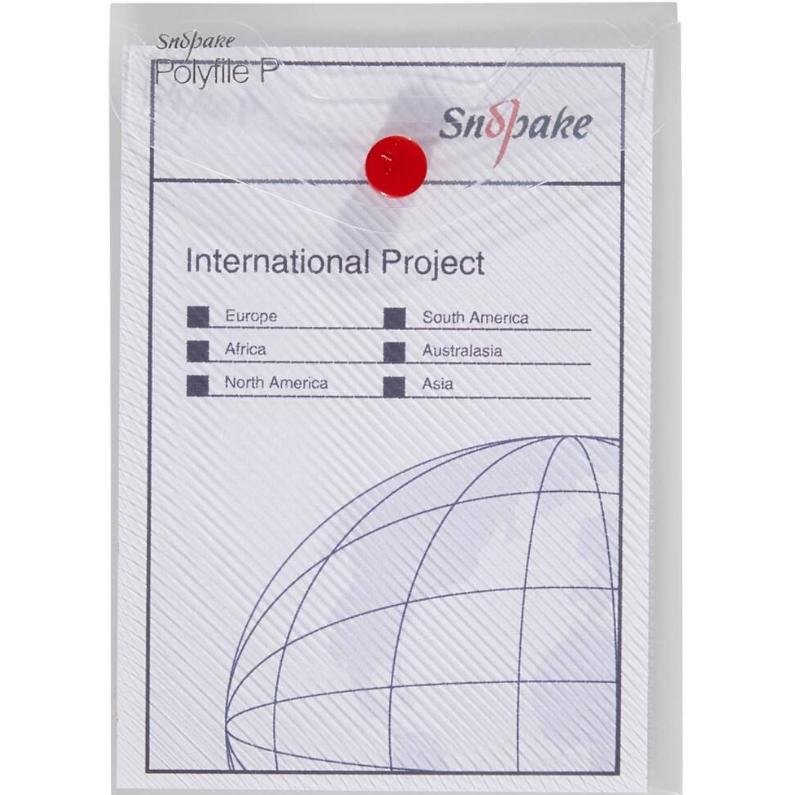 Snopake - Polyfile P File Wallet - Portrait - A6 - Clear - Pack of 5 by Snopake on Schoolbooks.ie
