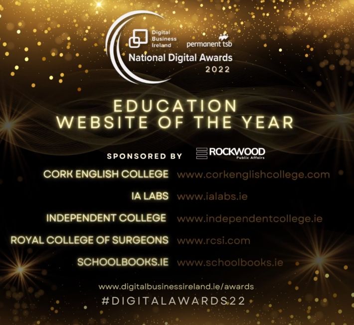 Schoolbooks.ie announced as finalist in the National Digital Awards 2022