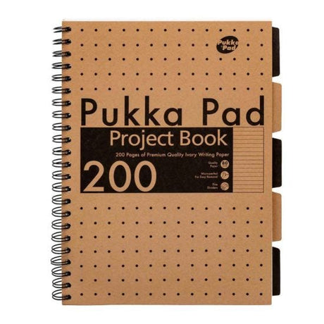 Pukka Pad - A4 Project Book - Kraft - 200 Pages by Pukka Pad on Schoolbooks.ie