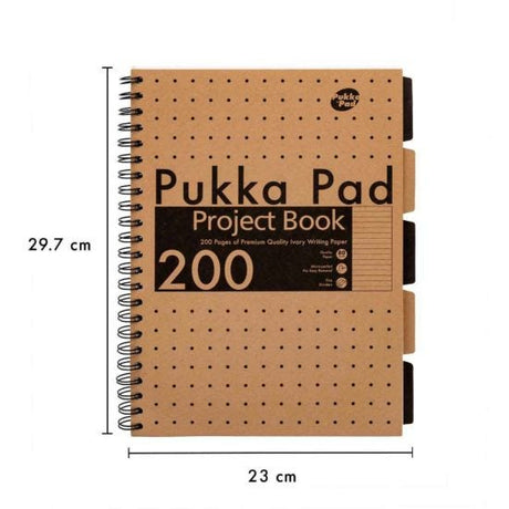 Pukka Pad - A4 Project Book - Kraft - 200 Pages by Pukka Pad on Schoolbooks.ie