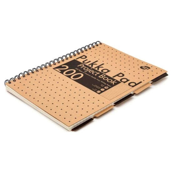 Pukka Pad - A4 Project Book - Kraft - 200 Pages by Pukka Pad on Schoolbooks.ie