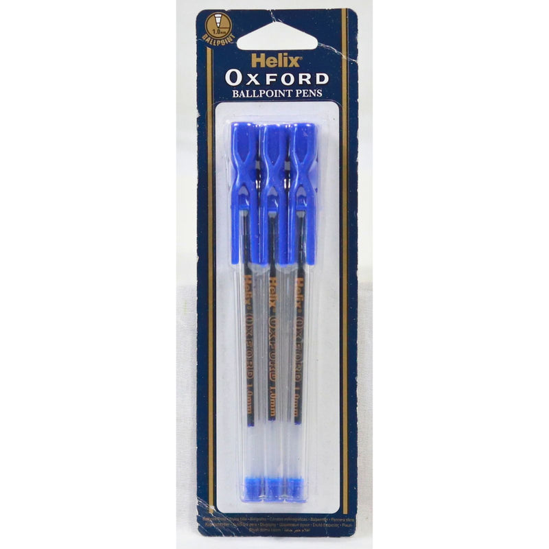 Helix Oxford - 6 Stick Ballpoint Pens - Blue by Helix on Schoolbooks.ie