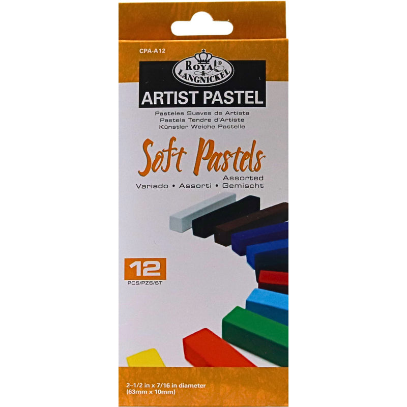 Artist Pastel Box 12 Soft Pastels - Assorted Colours by Royal & Langnickel on Schoolbooks.ie
