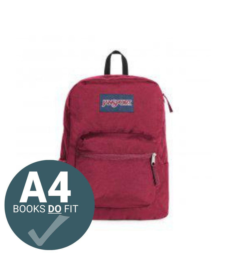 JanSport Cross Town Backpack - Russet Red by JanSport on Schoolbooks.ie