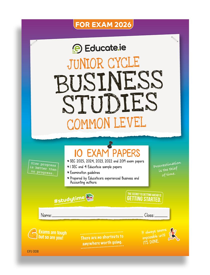 Educate.ie - Exam Papers - Junior Cycle - Business Studies - Common Level - Exam 2026 by Educate.ie on Schoolbooks.ie