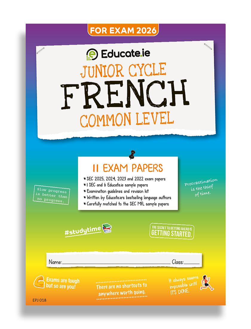 Educate.ie - Exam Papers - Junior Cycle - French - Common Level - Exam 2026 by Educate.ie on Schoolbooks.ie