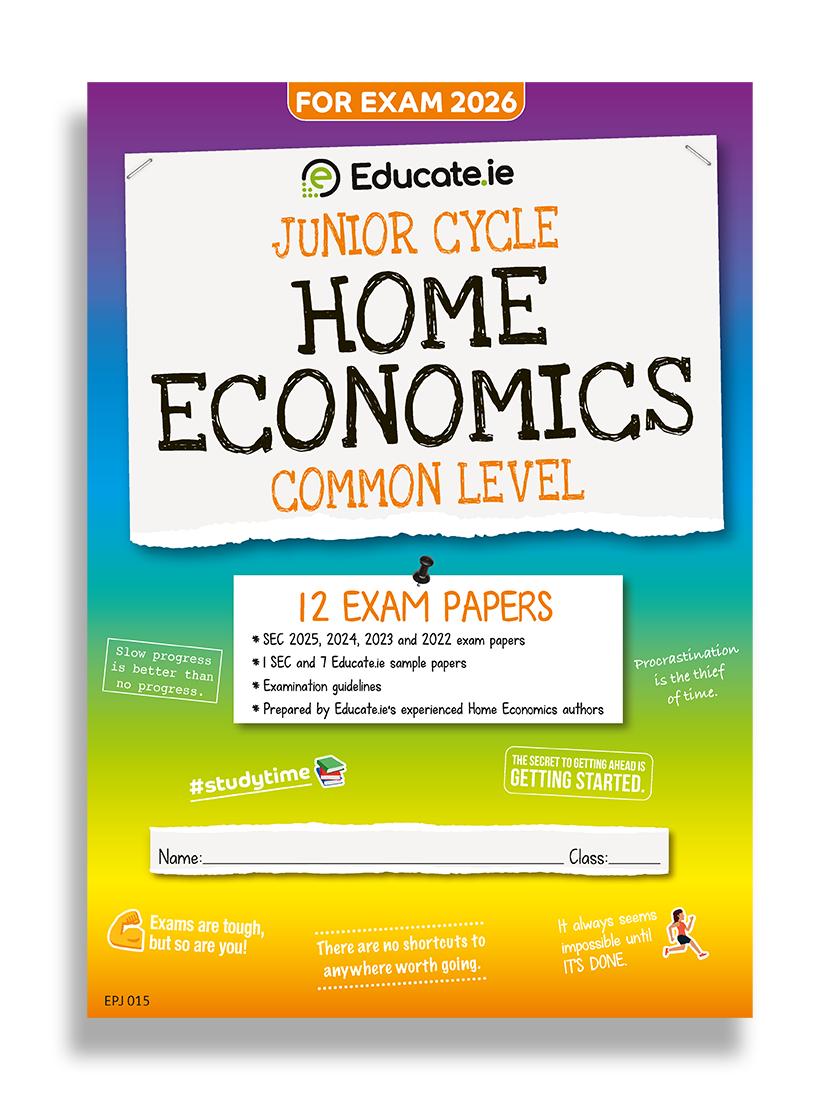 Educate.ie - Exam Papers - Junior Cycle - Home Economics - Common Level - Exam 2026 by Educate.ie on Schoolbooks.ie