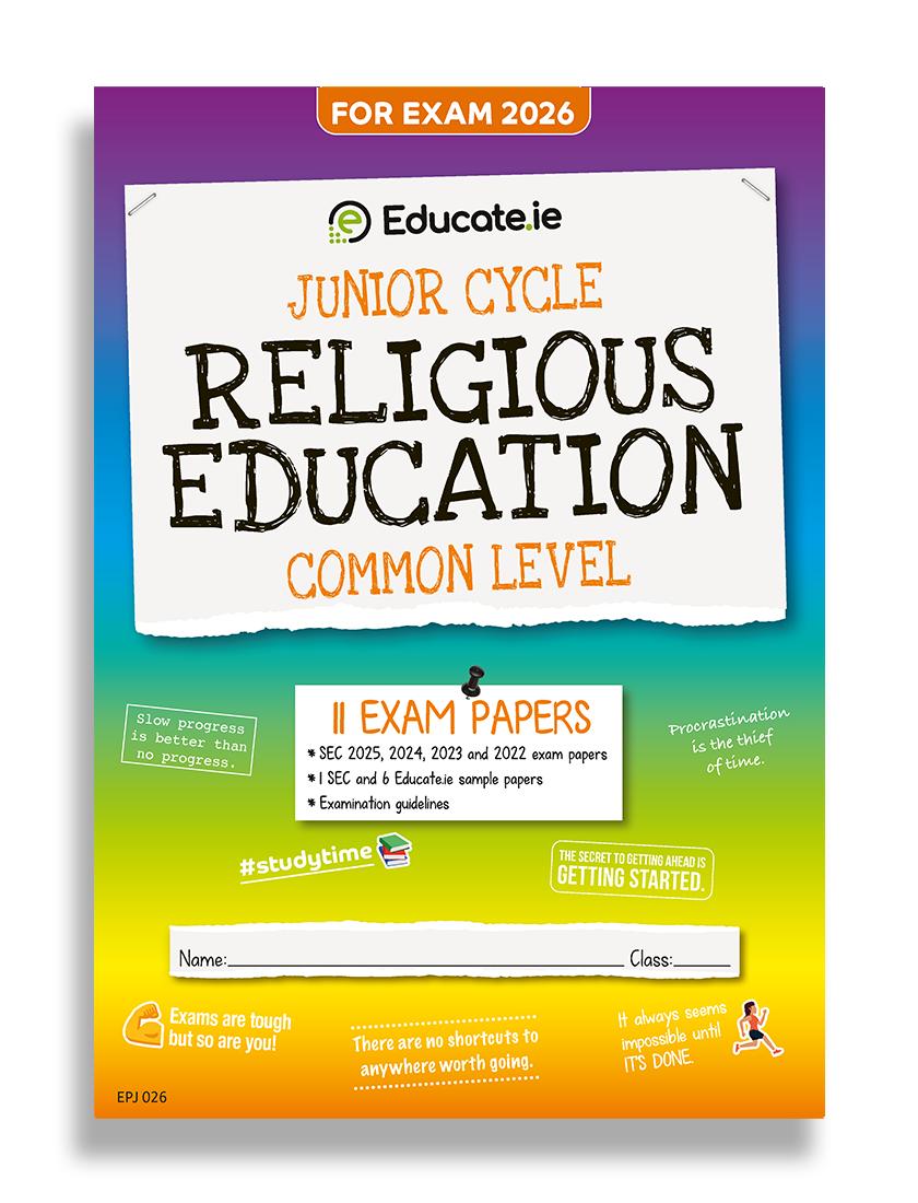 Educate.ie - Exam Papers - Junior Cycle - Religious Education - Common Level - Exam 2026 by Educate.ie on Schoolbooks.ie