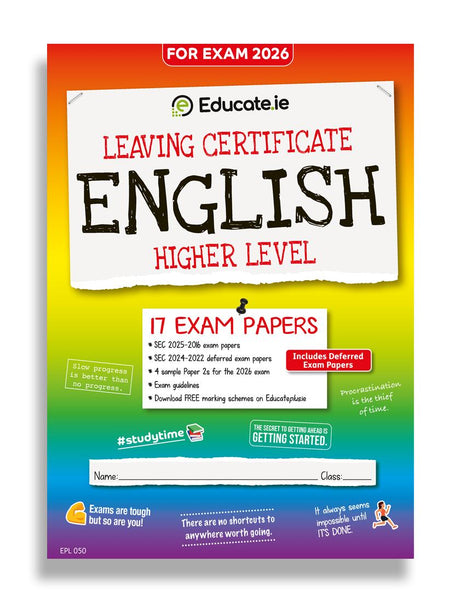 Educate.ie - Exam Papers - Leaving Cert - English - Higher Level - Exam 2026 by Educate.ie on Schoolbooks.ie