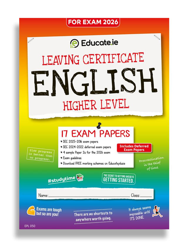 Educate.ie - Exam Papers - Leaving Cert - English - Higher Level - Exam 2026 by Educate.ie on Schoolbooks.ie