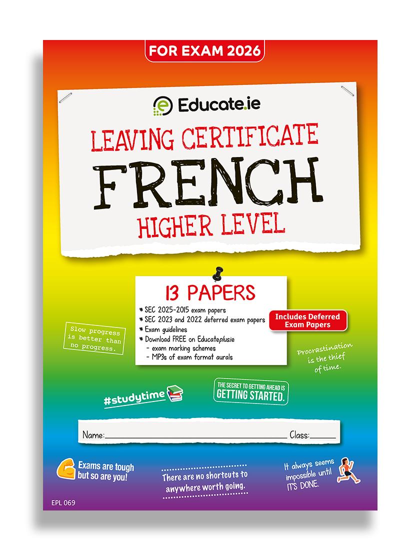 Educate.ie - Exam Papers - Leaving Cert - French - Higher Level - Exam 2026 by Educate.ie on Schoolbooks.ie