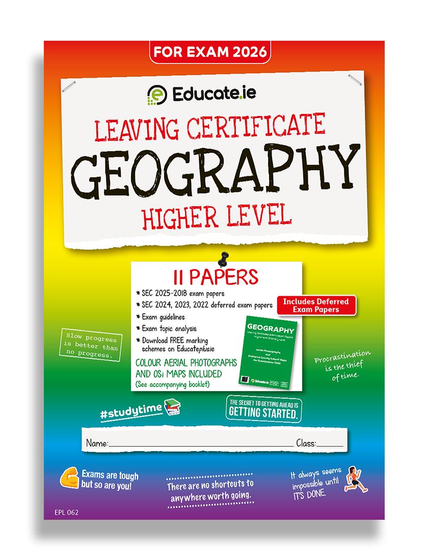 Educate.ie - Exam Papers - Leaving Cert - Geography - Higher Level - Exam 2026 by Educate.ie on Schoolbooks.ie