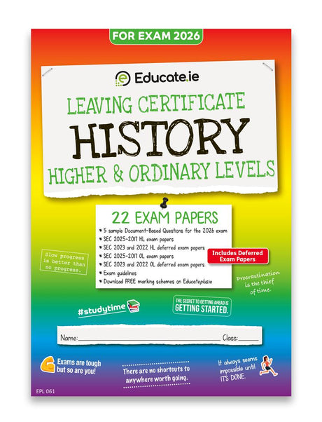 Educate.ie - Exam Papers - Leaving Cert - History - Higher & Ordinary Level - Exam 2026 by Educate.ie on Schoolbooks.ie