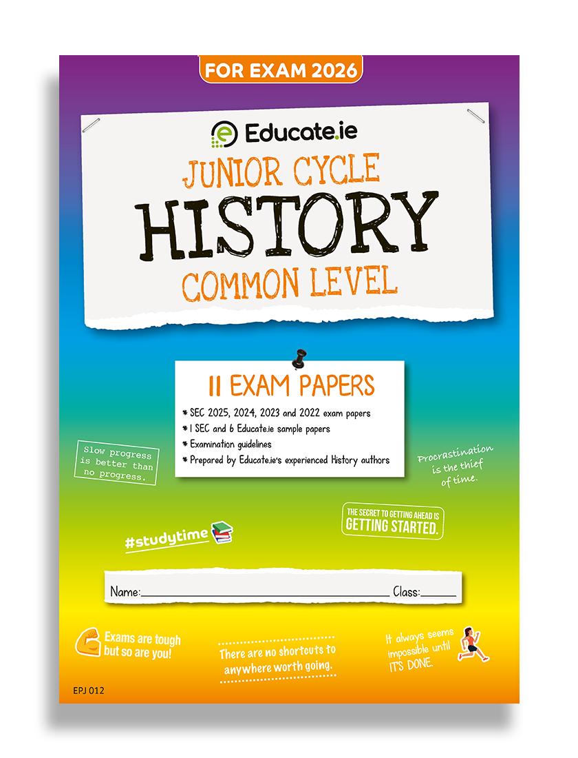 Educate.ie - Exam Papers - Junior Cycle - History - Common Level - Exam 2026 by Educate.ie on Schoolbooks.ie