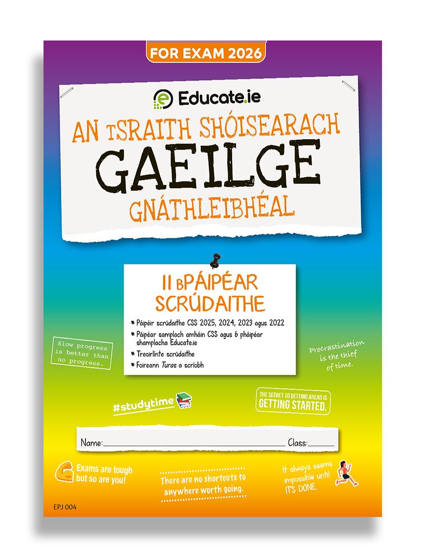 Educate.ie - Exam Papers - Junior Cycle - Gaeilge / Irish - Ordinary Level - Exam 2026 by Educate.ie on Schoolbooks.ie