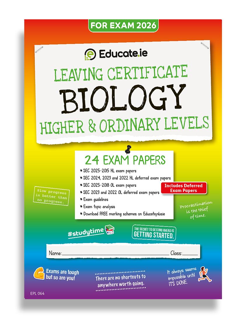 Educate.ie - Exam Papers - Leaving Cert - Biology - Higher & Ordinary Level - Exam 2026 by Educate.ie on Schoolbooks.ie