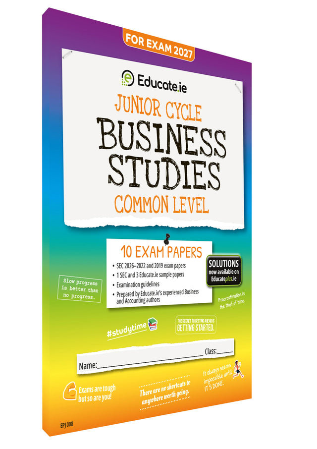 Educate.ie - Exam Papers - Junior Cycle - Business Studies - Common Level - Exam 2027 by Educate.ie on Schoolbooks.ie