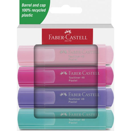 Faber-Castell - Textliner Pastel Colours 1546 Wallet Of 4 by Faber-Castell on Schoolbooks.ie