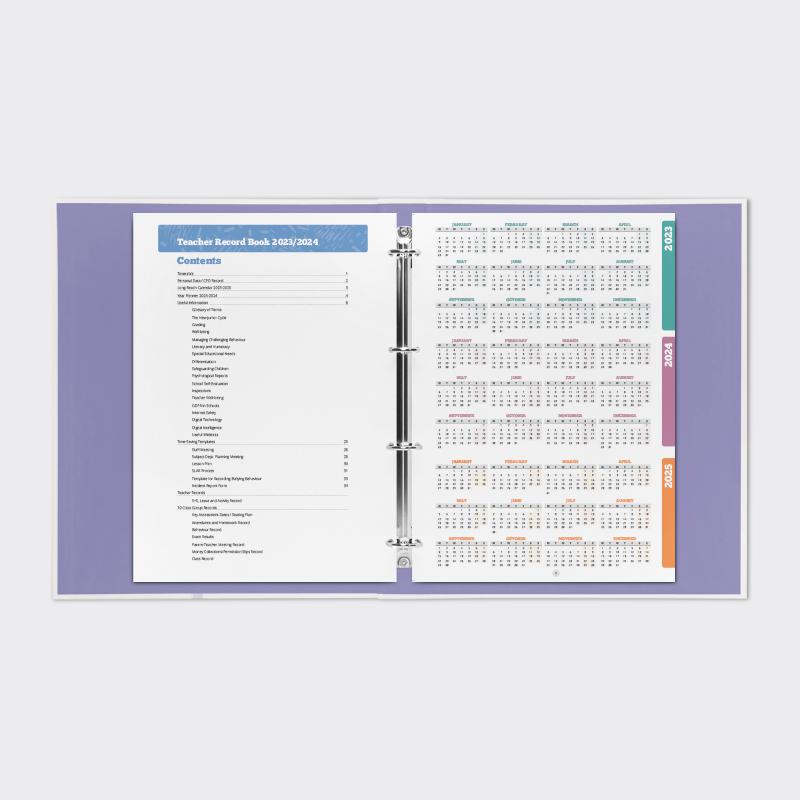 Teacher Record Book - 4-Ring Binder by 4Schools.ie on Schoolbooks.ie