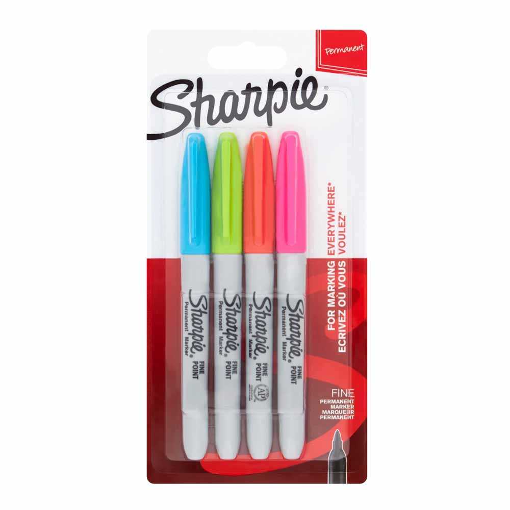■ Sharpie - Permanent Markers - Fine Tip - Assorted Pastel Colours - Pack of 4