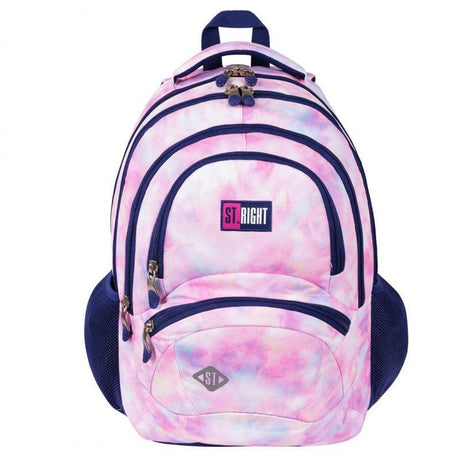 ■ St.Right - Tie Dye Pink - 4 Compartment Backpack by St.Right on Schoolbooks.ie