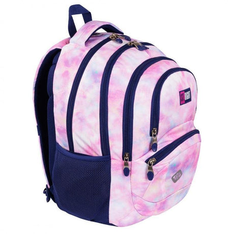 ■ St.Right - Tie Dye Pink - 4 Compartment Backpack by St.Right on Schoolbooks.ie