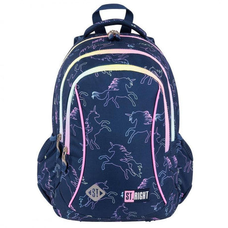 St.Right - Dream Unicorn - 3 Compartment Backpack - BP26 by St.Right on Schoolbooks.ie