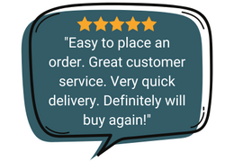 "Easy to place an order. Great customer service. Very quick delivery. Definitely will buy again!"