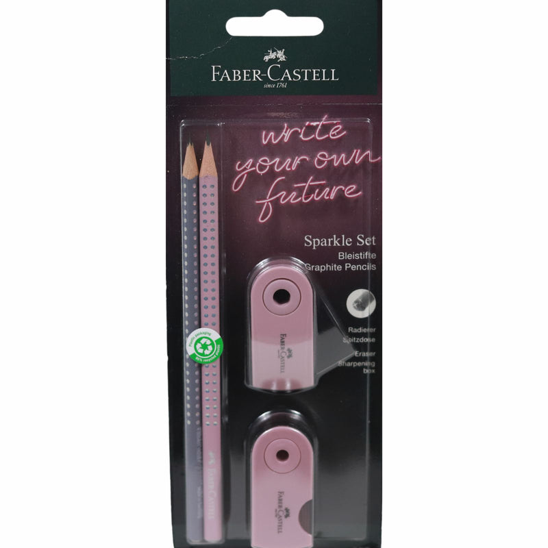Faber-Castell - Grip Sparkle Set - Rose Shadows by Faber-Castell on Schoolbooks.ie