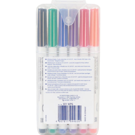 Staedtler - Lumocolor Slim Whiteboard Wallet of 6 - Assorted Colours by Staedtler on Schoolbooks.ie