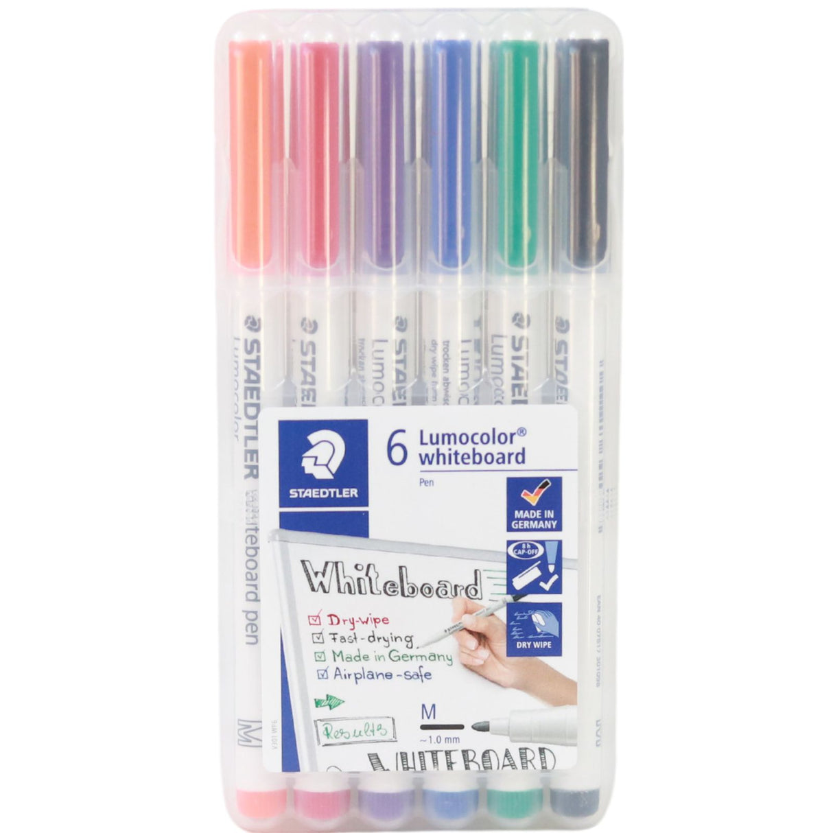 Staedtler - Lumocolor Slim Whiteboard Wallet of 6 - Assorted Colours by Staedtler on Schoolbooks.ie