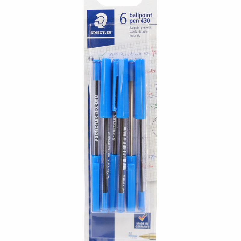 Ball Point Pen - Blue - Pack of 6 by Staedtler on Schoolbooks.ie