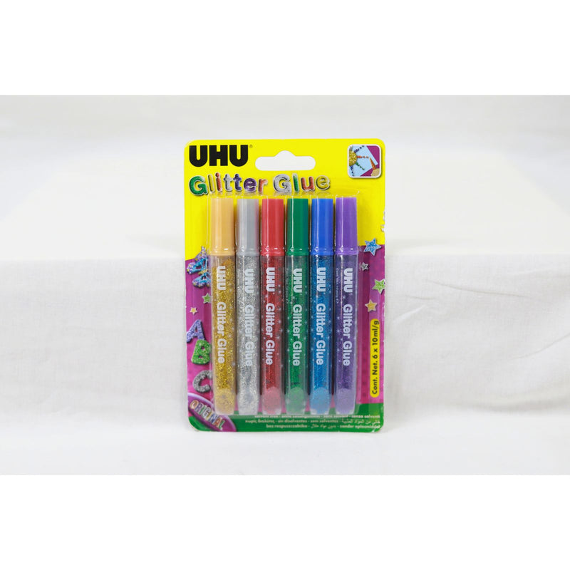 UHU - Glitter Glue - 6 X 10ML by UHU on Schoolbooks.ie
